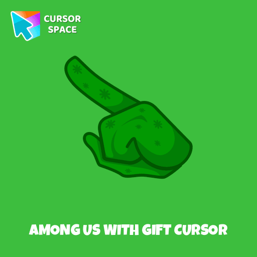 Among Us with Gift cursor arrow cursor